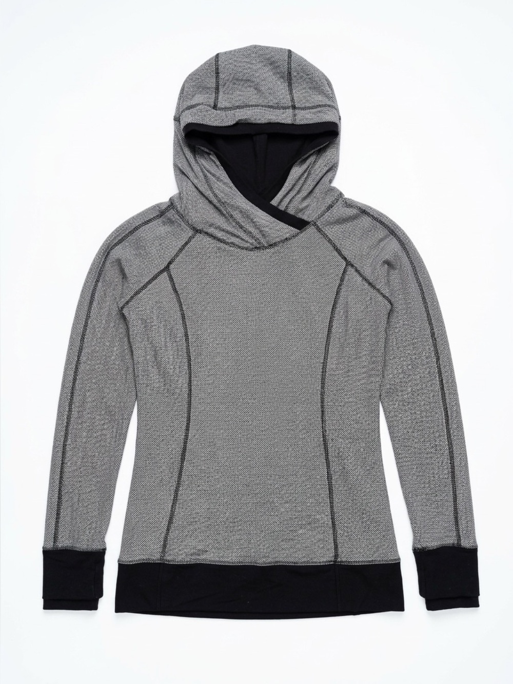 Lululemon athletica Gray Hooded Performance Pullover with Black Accents